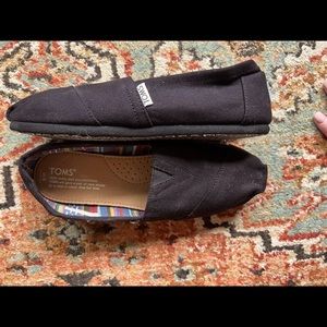 TOMS Black Slip-ons